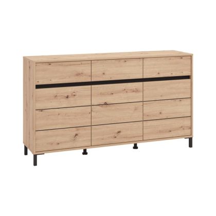 СКРИН-БЮФЕТ MARRON 157 3K3F3V ДЪБ/ЧЕРЕН МАТ ЦВЯТ 157X40X90СМ