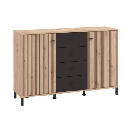 СКРИНОВЕ-БЮФЕТИ AVIGNON 138 3K4F2V ДЪБ-ЧЕРЕН ЦВЯТ 139X40X90СМ
