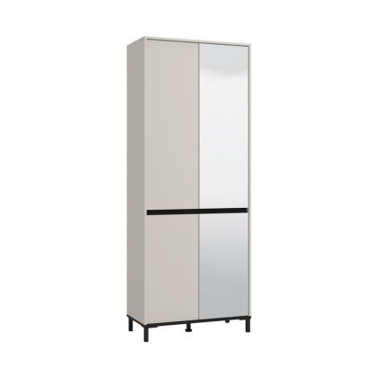 ШКАФ ЗА ОБУВКИ FLANNAN 2K4V 2OG КАШМИР/ЧЕРЕН МАТ ЦВЯТ 80X40X205СМ