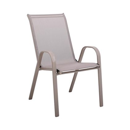 ГРАДИНСКИ СТОЛ FL5001 БЕЖОВ ЦВЯТ СЪС СИВО ТЕКСТИЛЕН 72x55x92см