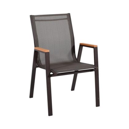 ГРАДИНСКИ СТОЛ FL5050 КАФЯВ ЦВЯТ С КАФЯВО-ЧЕРЕН ТЕКСТИЛЕН 61x56x90см