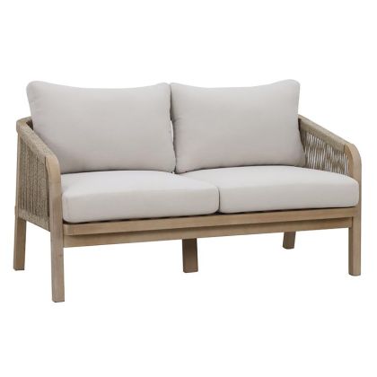 ДВУМЕСТЕН ДИВАН MALIBU МАСИВНА АКАЦИЯ-БЕЖОВ ПЛАТ 138X79.5X68.5СМ