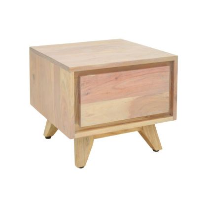 НОЩНО ШКАФЧЕ EMIRA, АКАЦИЕВО ДЪРВО В ЕСТЕСТВЕН НЮАНС 40X40X35СМ