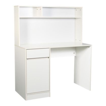 ОФИС БЮРО С РАФТ SECRETA В БЯЛ ЦВЯТ 110X50X135СМ