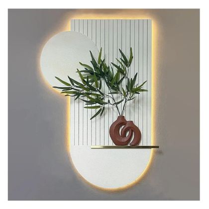 LED 3D СТЕННА ДЕКОРАЦИЯ С ВАЗА И ЦВЕТЯ - 80x100 см 1/KIB