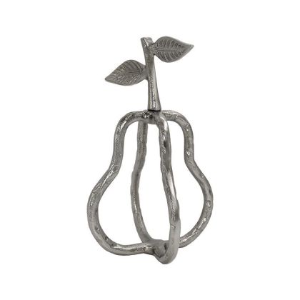 АЛУМИНИЕВА ДЕКОРАТИВНА ФИГУРА PEAR FL21109 СРЕБЪРЕН ЦВЯТ 15X24СМ
