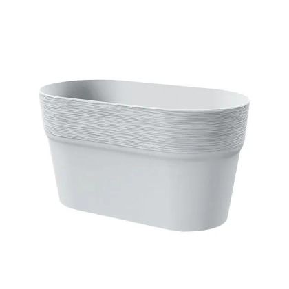 БЯЛА ОВАЛНА САКСИЯ 27.5x14.5x14.8 см 10/40 КУТИЙКИ