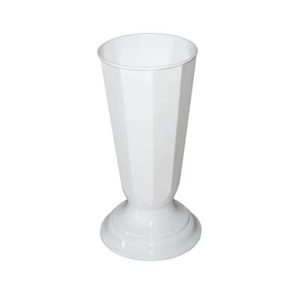 БЯЛА ПЛАСТМАСОВА ВАЗА FLAKON SZWED - Φ16x39см