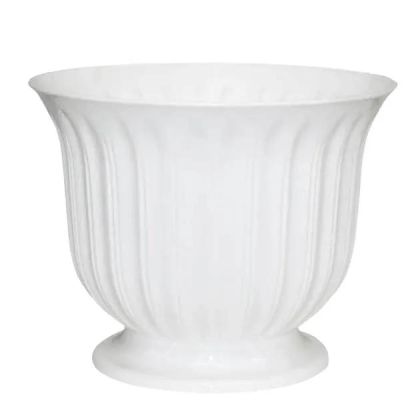 БЯЛА ПЛАСТМАСОВА САКСИЯ - Φ35x27см