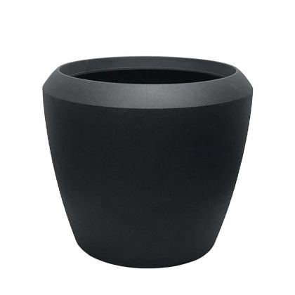ГОЛЯМА САКСИЯ ОТ ПОЛИСМОЛА, ЧЕРНА, ПОМПА - Φ55.6x48.4см