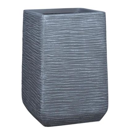 ГОЛЯМА САКСИЯ ОТ ФИБЪРГЛИНА, СВЕТЛО СИВА, TOWER-LINES - 60x60x90 см