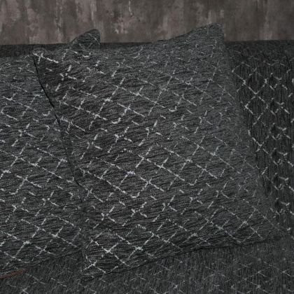 ДЕКОРАТИВНА ВЪЗГЛАВНИЦА КРЪСТ ТЪМНО СИВА 42X42