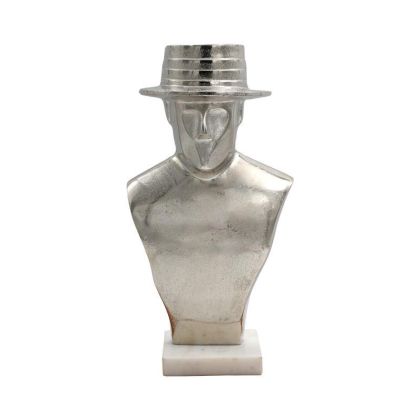 ДЕКОРАТИВНА ФИГУРА HATMAN FL24574 СРЕБЪРЕН ЦВЯТ 18X35СМ