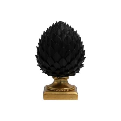 ДЕКОРАТИВНА ФИГУРА ОТ ПОЛИРЕЗИН PINEAPPLE ЧЕРНО-ЗЛАТИСТ ЦВЯТ 11X17СМ