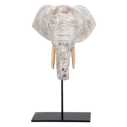 ДЕКОРАТИВНА ФИГУРА ELEPHANT ЗЛАТИСТО-БЯЛ АНТИЧЕН ЦВЯТ 18X13X30СМ