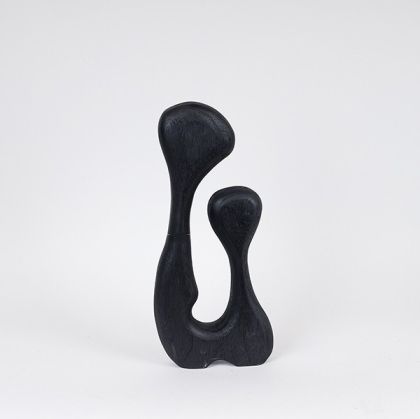 ДЕКОРАТИВНА ФИГУРА, ДЪРВО, ЧЕРНО, 19x5.5x44см