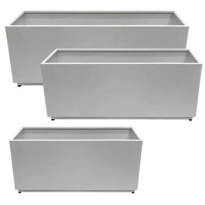 КОМПЛЕКТ МЕТАЛНИ САКСИИ/3 ПРАВОЪГЪЛНИ - Д: 120x35x50, М: 100x30x45, Ш: 80x25x40см