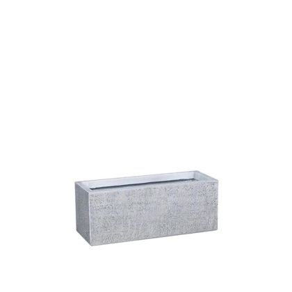 МАЛКА САКСИЯ ФИБЕРГЛИНА ОТ БЯЛ ЦИМЕНТ, ВИСОКА, ПРАВОЪГЪЛНА - 50x20x20см