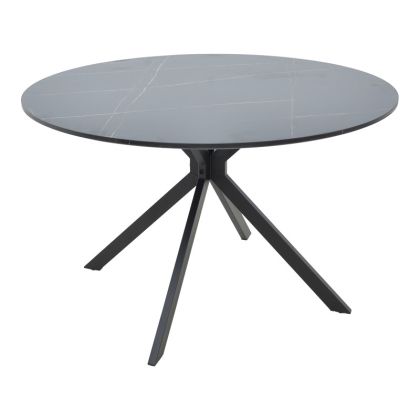 МАСА XUSON ЧЕРЕН МРАМОРЕН ПЛОТ-ЧЕРНИ МЕТАЛНИ КРАКА D120X75СМ