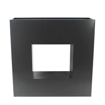 МЕТАЛНА САКСИЯ АНТРАЦИТ КВАДРАТНА С ДУПКА - 100x26x100см 1/KIB