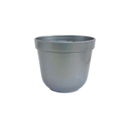 ПЛАСТМАСОВА СРЕБЪРНА САКСИЯ FL-13 - Φ12.5x11.5см