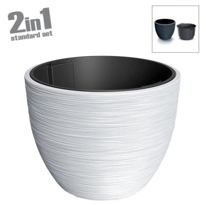 САКСИЯ (2 В 1) ПЛАСТМАСА БЯЛА - Φ56.9x44.5см
