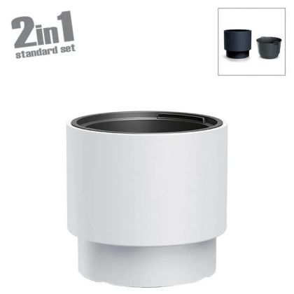 САКСИЯ (2 В 1) ПЛАСТМАСА БЯЛА HEOS - Φ39.5x37см 1/4KIB