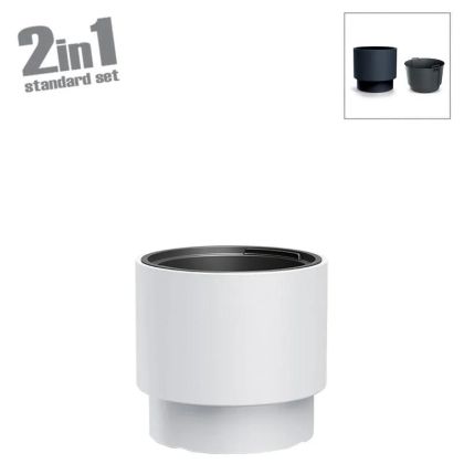 САКСИЯ (2 В 1) ПЛАСТМАСА БЯЛО HEOS - Φ29.8x28см 3/6KIB