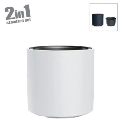 САКСИЯ (2 В 1) ПЛАСТМАСА БЯЛО HEOS - Φ39x38см 1/4KIB