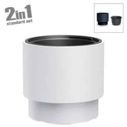 САКСИЯ (2 В 1) ПЛАСТМАСА БЯЛО HEOS - Φ46.8x44см 2/12KIB