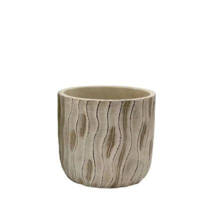 САКСИЯ БЕЖОВА КРЪГЛА ВЕРТИКАЛНИ ИЗВИТИ МАЛКА - Φ13x12.5см 18/15KIB