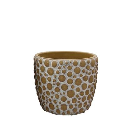 САКСИЯ КАФЯВАО/БЯЛА КРЪГЛА С ЦВЕТЕН МОДЕЛ МАЛКА - Φ13.5x12.5см 18/15KIB