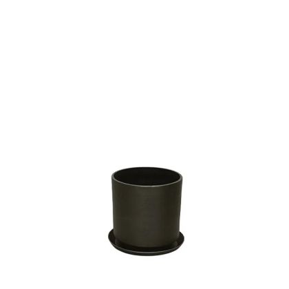 САКСИЯ ОТ КАМЪК ПОЛИСМОЛА С ЧИНИЯ, ОБСИДИАН СИВА, МИНИ - Φ21x21.8см