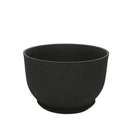 САКСИЯ ОТ КАМЪК ПОЛИСМОЛА С ЧИНИЯ, СРЕДНА КУПА, ЧЕРЕН ВЪГЛЕН - Φ45x30см