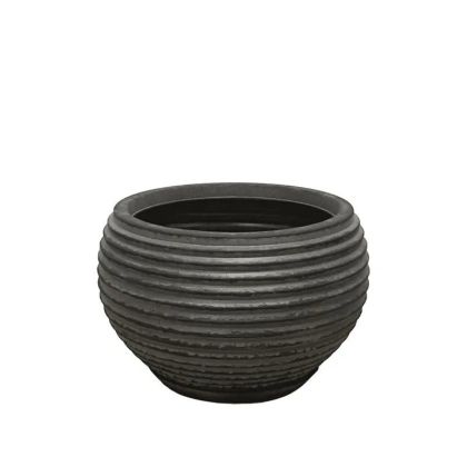 САКСИЯ ОТ ПОЛИСМОЛА С ЧИНИЯ, ЧЕРНА, СТАРА, МАЛКА КУПА - Φ40.5x26см