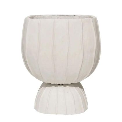 САКСИЯ ОТ ФИБЕРГЛИНА С КРЕМАВА ОСНОВА - 32,5x32,5x39,5 см 1/KIB