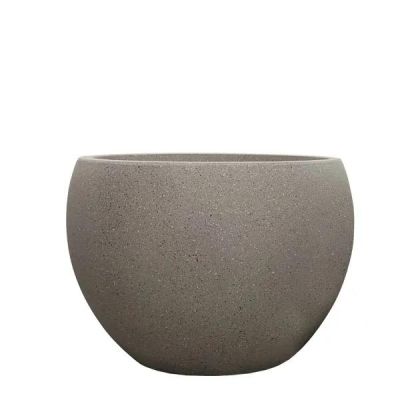 САКСИЯ ОТ ФИБЕРГЛИНА, МОКА-БЕЖОВА, ГРАНИТНА ТОПКА,ГОЛЯМА Φ55x37см