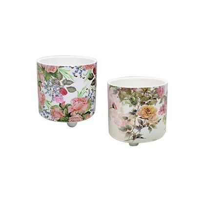 САКСИЯ С КРАКА (2 ДИЗАЙНА НА АС) РОЗИ С ДИГИТАЛЕН ПЕЧАТ - Φ9.5x9.5см 8/64 КУТИИ