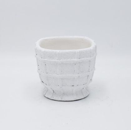 САКСИЯ, ЦИМЕНТ, БЯЛА, 14,5x14,5x13см