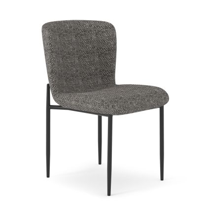 ТРАПЕЗЕН СТОЛ OBSESSION SM18101.02 СИВ ПЛАТ - ЧЕРЕН МЕТАЛ 52.5X63X79СМ
