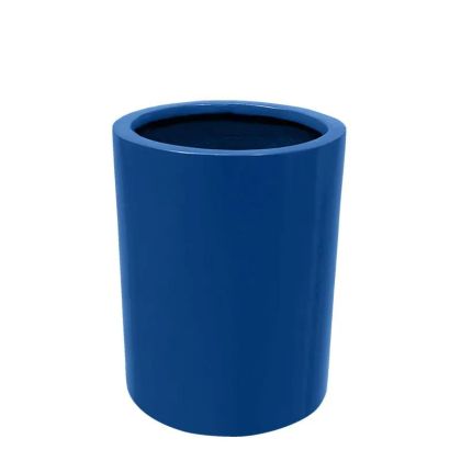 ЦИЛИНДРИЧНА САКСИЯ ОТ ФИБЕРСТЪКЛО, СИНЯ - Φ30x40см