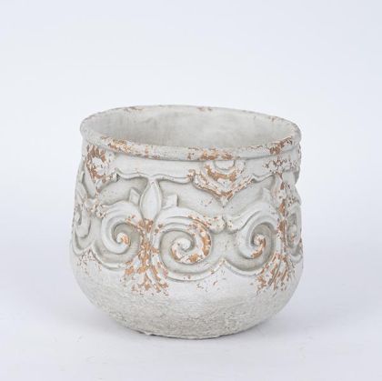 ЦИМЕНТОВА САКСИЯ БЯЛА 18x18x16см
