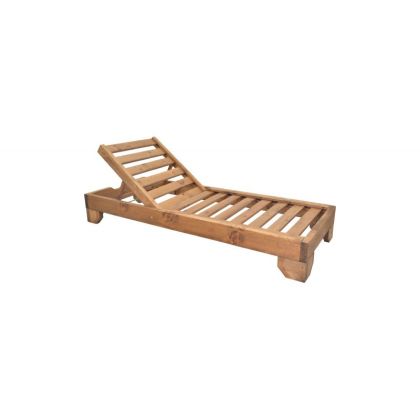 Шезлонг Zalka L1 в цвят орех 66x197x28 см