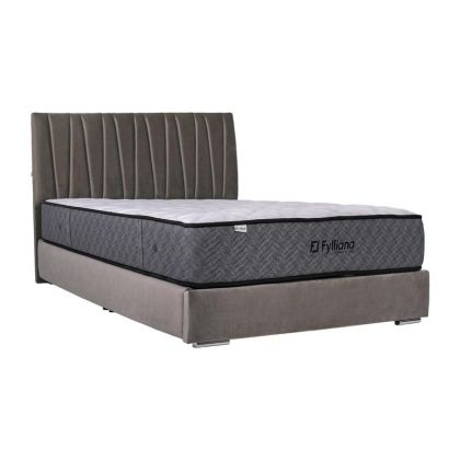 ДВОЙНО ЛЕГЛО С МЯСТО ЗА СЪХРАНЕНИЕ LUNASTORE ЦВЯТ ТАУП ПЛАТ 162X208X115СМ (160X200)