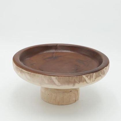 ДЕКОРАТИВНА КУПА, ДЪРВЕНА, КАФЯВА, 25x11см