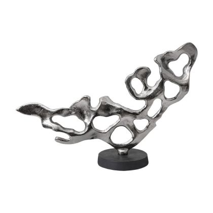 ДЕКОРАТИВНА ФИГУРА FL29912 СРЕБРИСТНО-ЧЕРЕН МАТОВ ЦВЯТ 50X15X33СМ