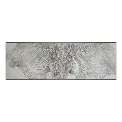 КАРТИНА ВЪРХУ ПЛАТНО С ПЛАСТМАСОВА РАМКА СЛОН 150X5X50СМ