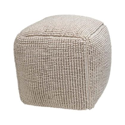 КВАДРАТЕН ПУФ FL822 БЕЖОВ ЦВЯТ 45X45X45СМ