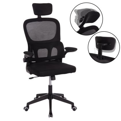 ОФИС СТОЛ BASTON HM18236.01 ЧЕРЕН МРЕЖЕСТЕН ПЛАТ И PP РАМКА 64X60X117-127ВСМ.