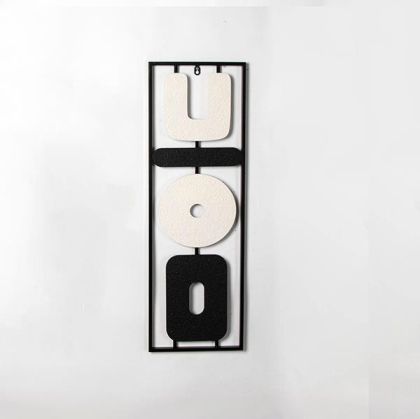 ДЕКОРАЦИЯ ЗА СТЕНА МЕТАЛИК БЯЛ - ЧЕРЕН 28X2.5X85СМ